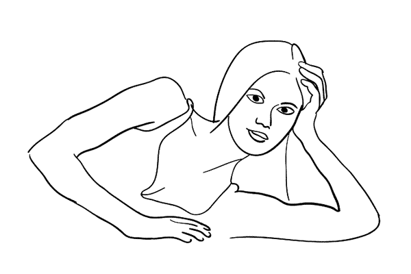 Lying on Side Hand on Head