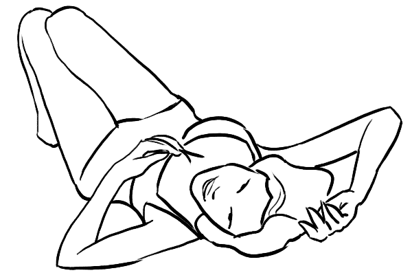 Lying on Back Perpendicular